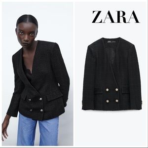 black textured jacket womens